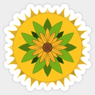 SUNFLOWER Blooming Mandala Sticker